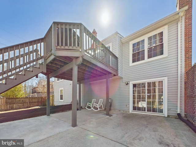 view of patio with fence