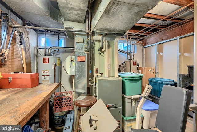 interior space with water heater