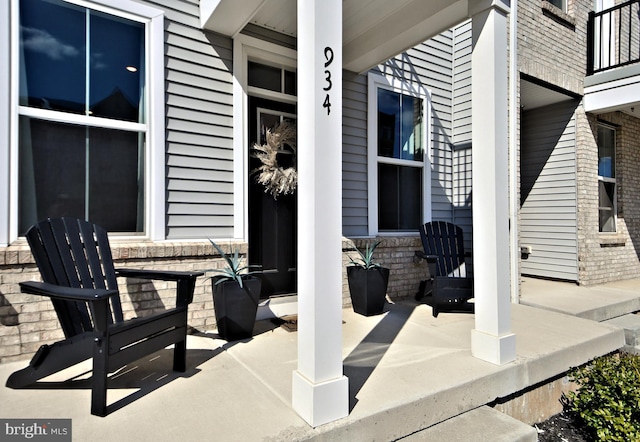 view of patio / terrace with a porch