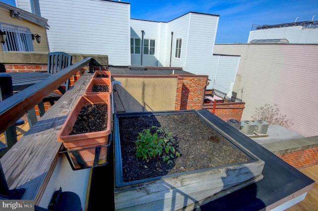 exterior space with a garden