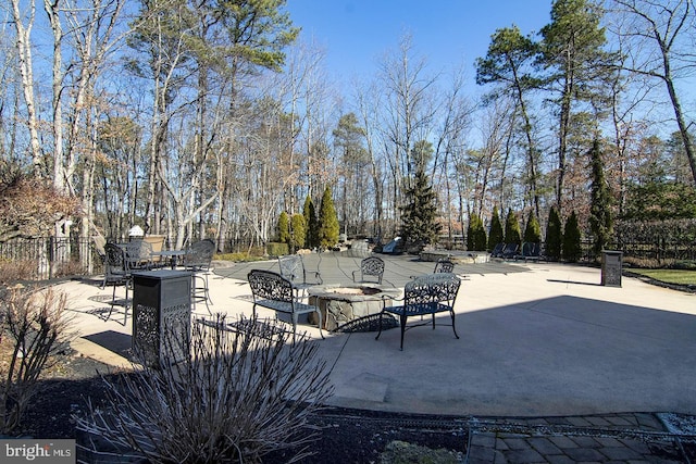 view of patio / terrace with fence