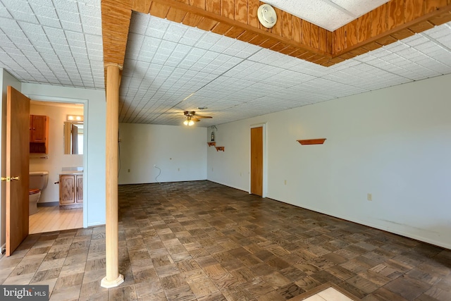 unfurnished room featuring ceiling fan