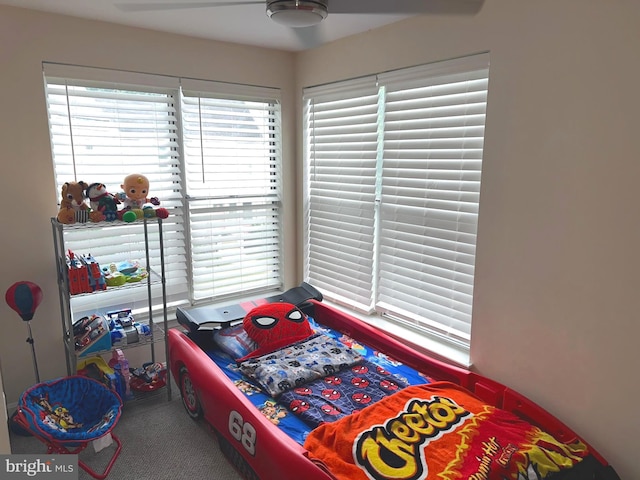 bedroom with a ceiling fan