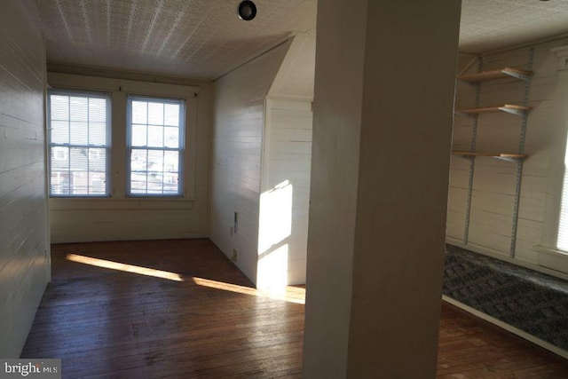 interior space with hardwood / wood-style floors