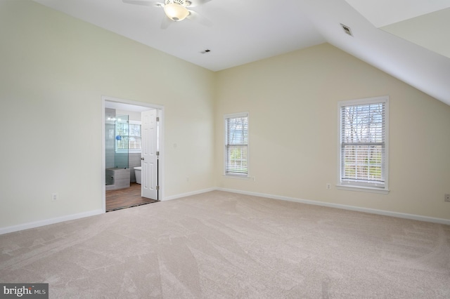 unfurnished bedroom featuring baseboards, carpet, and visible vents