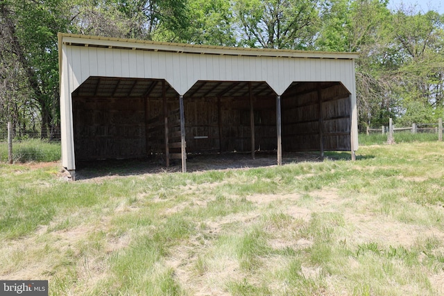 view of pole building with a carport