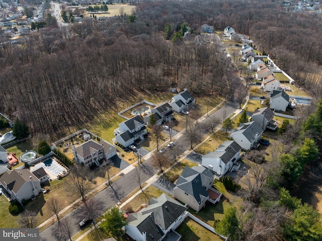 drone / aerial view featuring a residential view