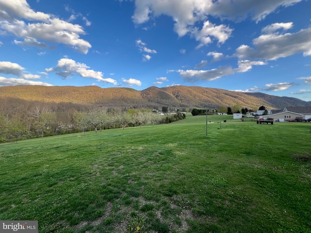 property view of mountains with a rural view