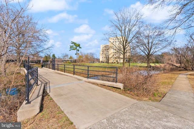 exterior space featuring a gate and fence