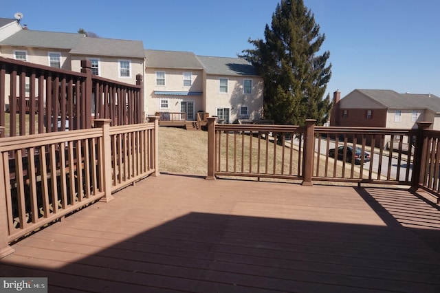 deck featuring a residential view