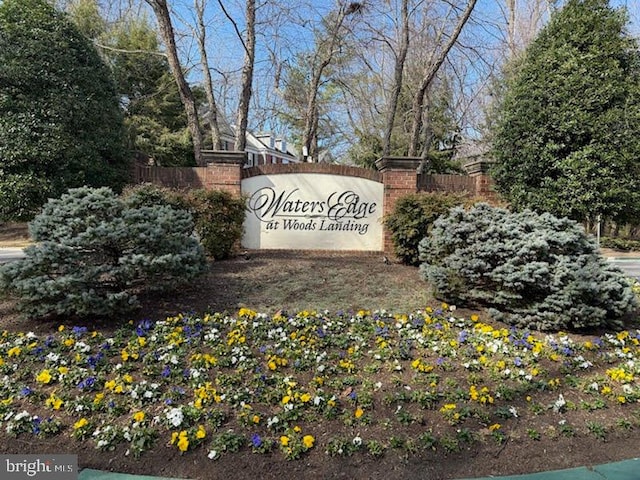 view of community sign