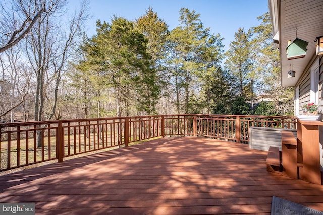 view of wooden deck