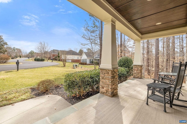 view of patio / terrace featuring covered porch