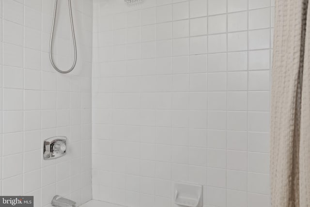 full bathroom featuring walk in shower