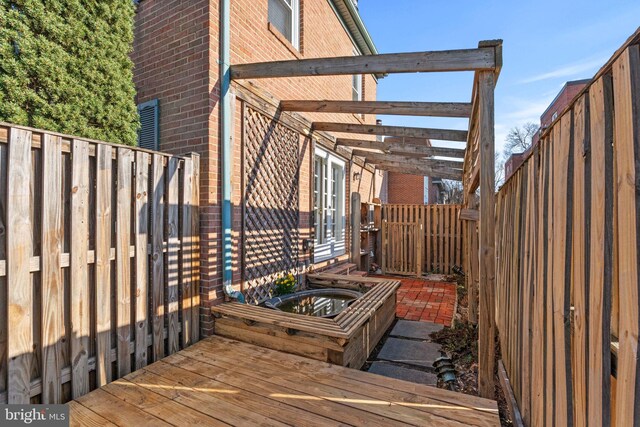 deck featuring fence