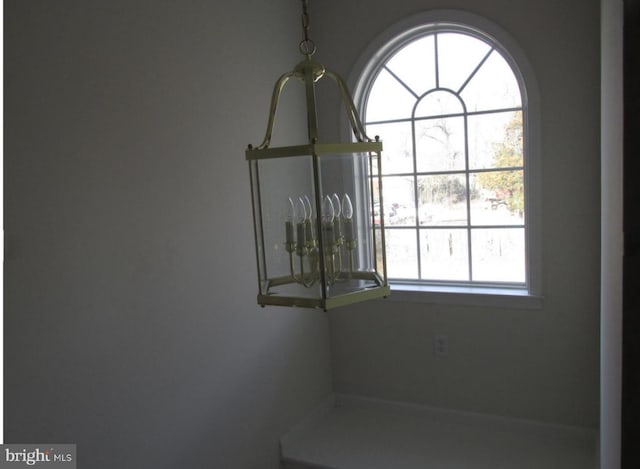 details featuring a notable chandelier