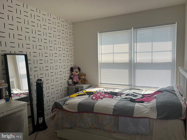 bedroom with carpet floors