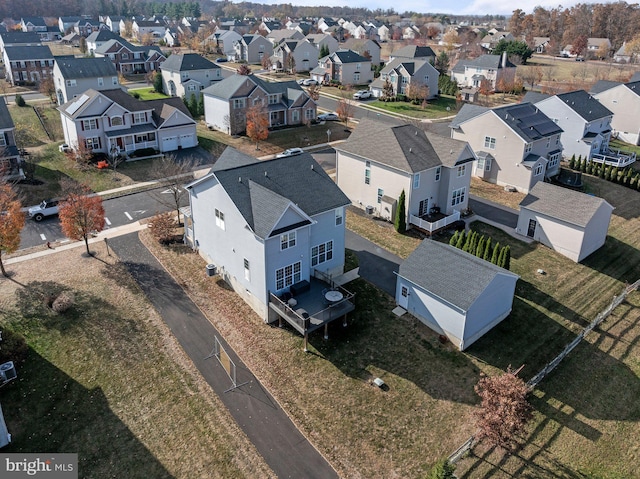 bird's eye view featuring a residential view