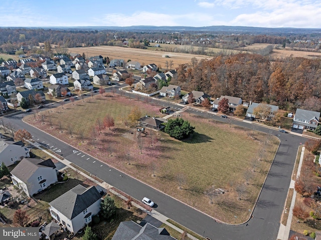 bird's eye view featuring a residential view