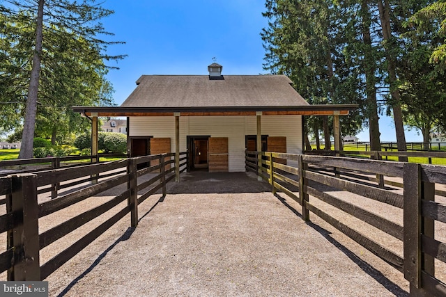 view of horse barn