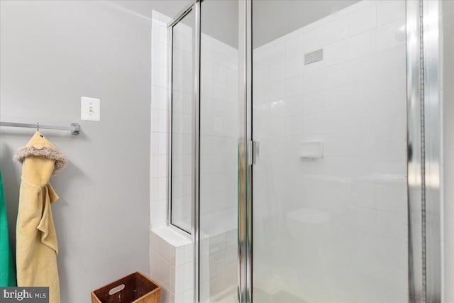 full bathroom with a stall shower