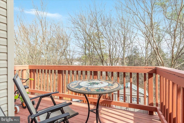 view of wooden deck