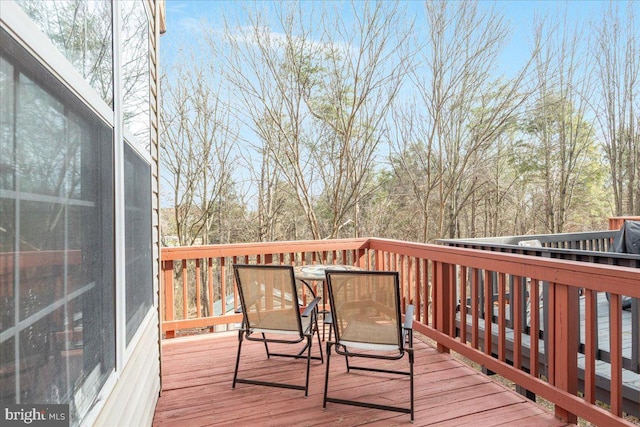 view of wooden deck