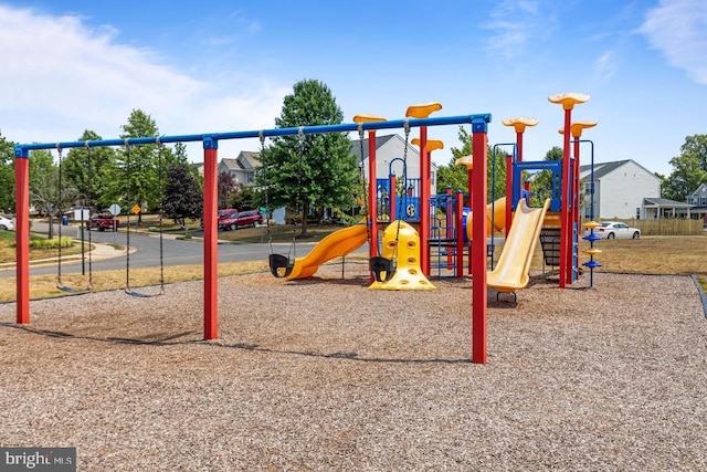 view of community jungle gym