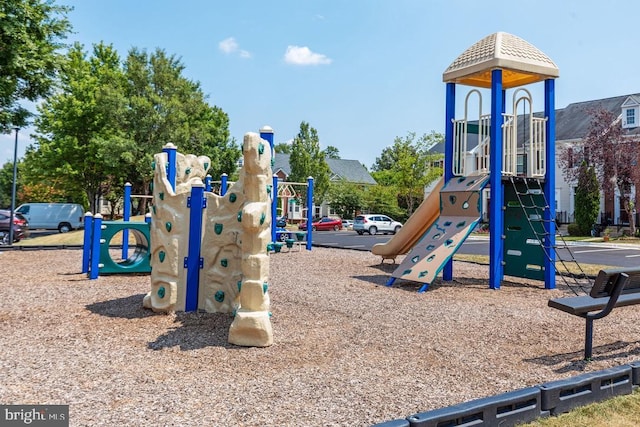 view of community jungle gym