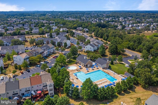 birds eye view of property featuring a residential view