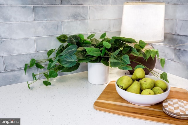 interior details featuring concrete block wall