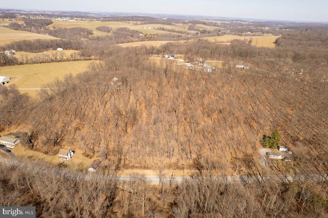 drone / aerial view featuring a rural view