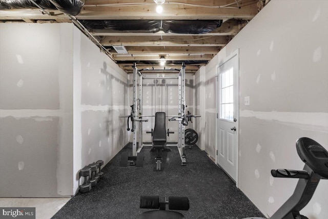 view of workout room