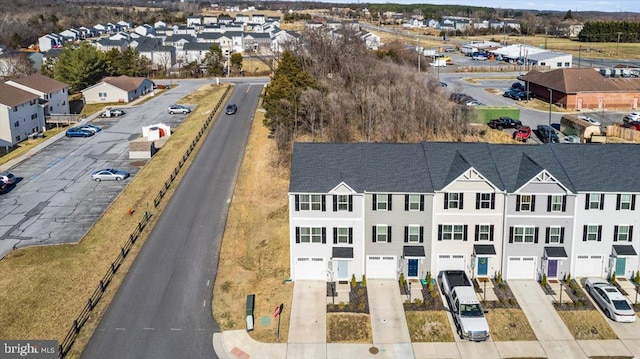 aerial view with a residential view