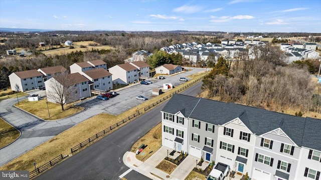 drone / aerial view with a residential view