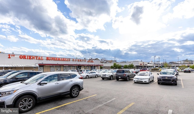 view of uncovered parking lot