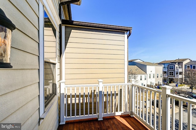 balcony with a residential view