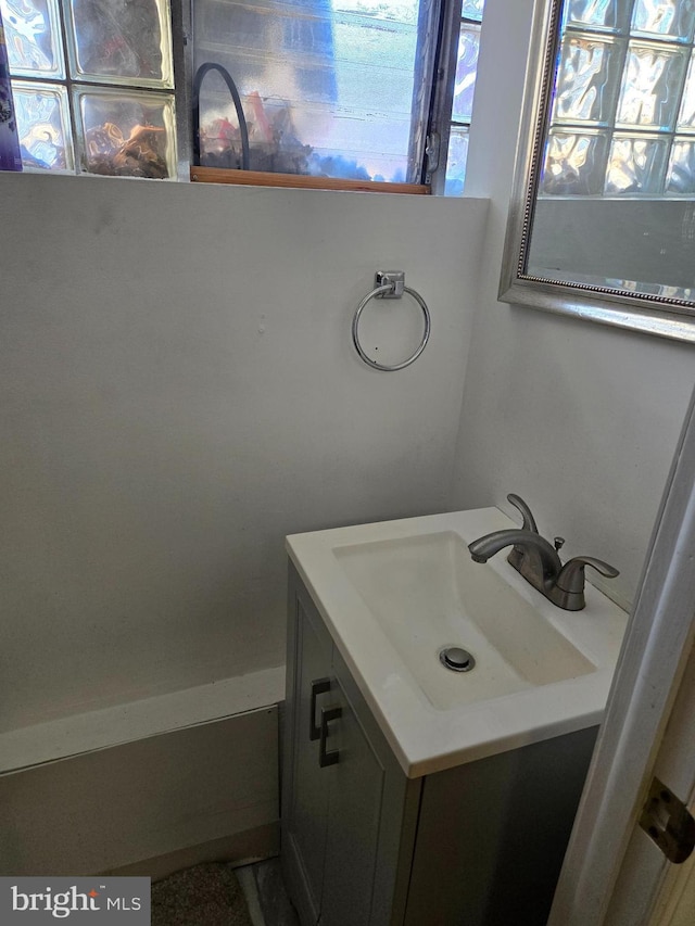 bathroom with vanity