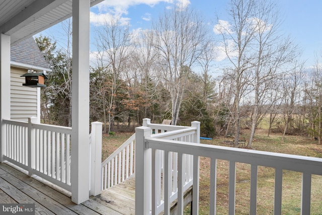 view of wooden deck