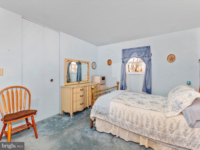 bedroom with carpet floors