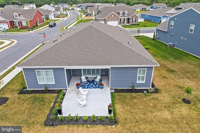 aerial view featuring a residential view