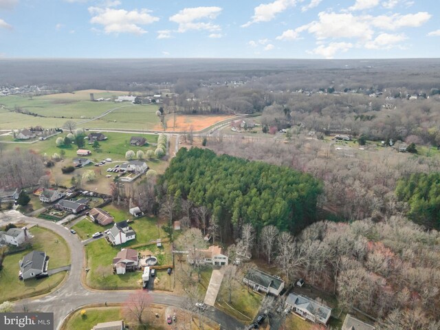 drone / aerial view featuring a rural view