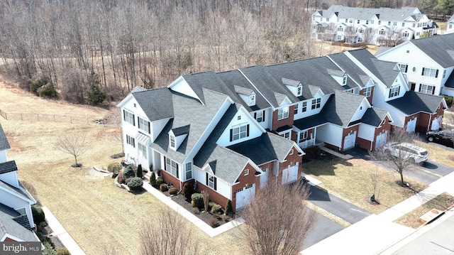 aerial view featuring a residential view