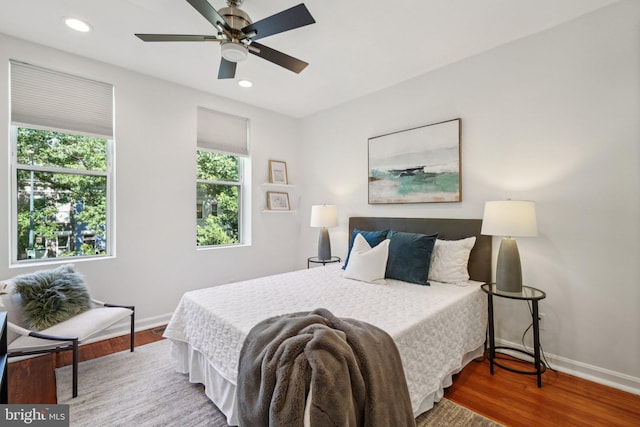 106 15th St SE, Washington, DC 20003 - bedroom with wood finished floors, recessed lighting, and ceiling fan