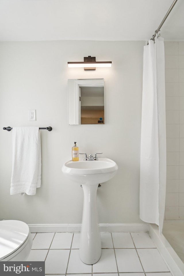 106 15th St SE, Washington, DC 20003 - full bathroom with tile patterned flooring and tiled shower