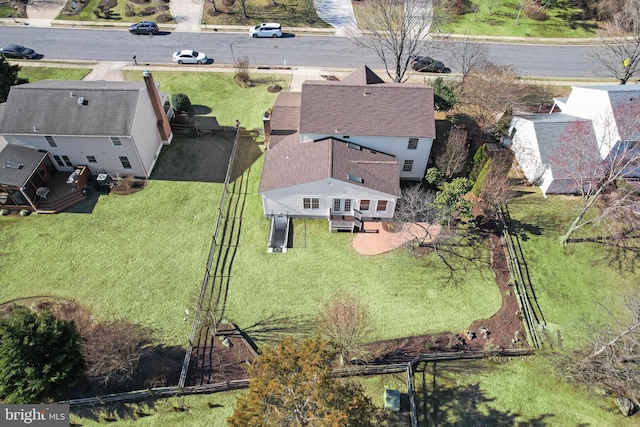 bird's eye view featuring a residential view