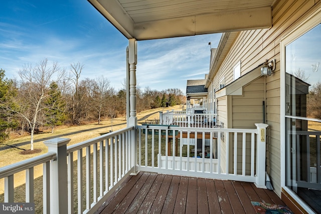 view of wooden terrace