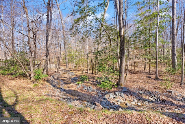 view of landscape with a view of trees