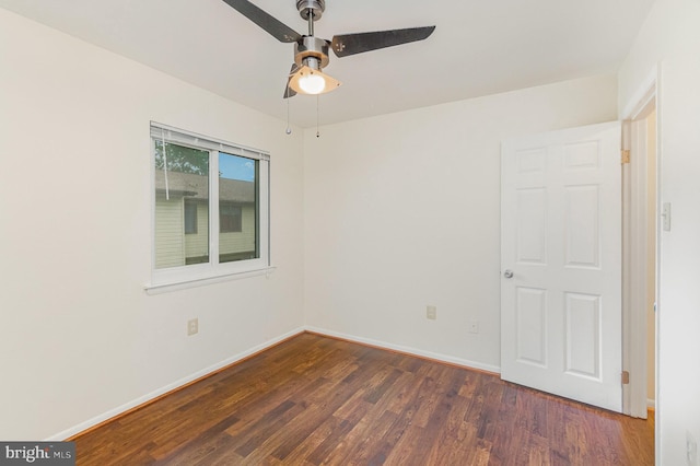 8500 Laguna Ct Unit 218, Alexandria, VA 22309 - empty room with wood finished floors, baseboards, and ceiling fan