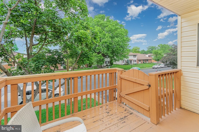 8500 Laguna Ct Unit 218, Alexandria, VA 22309 - wooden deck with a residential view and a gate
